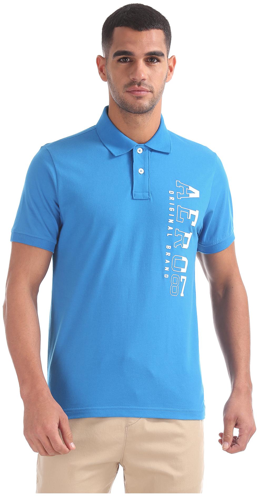 

A ropostale Men Blue Regular fit Cotton Polo collar T-Shirt - Pack Of 1