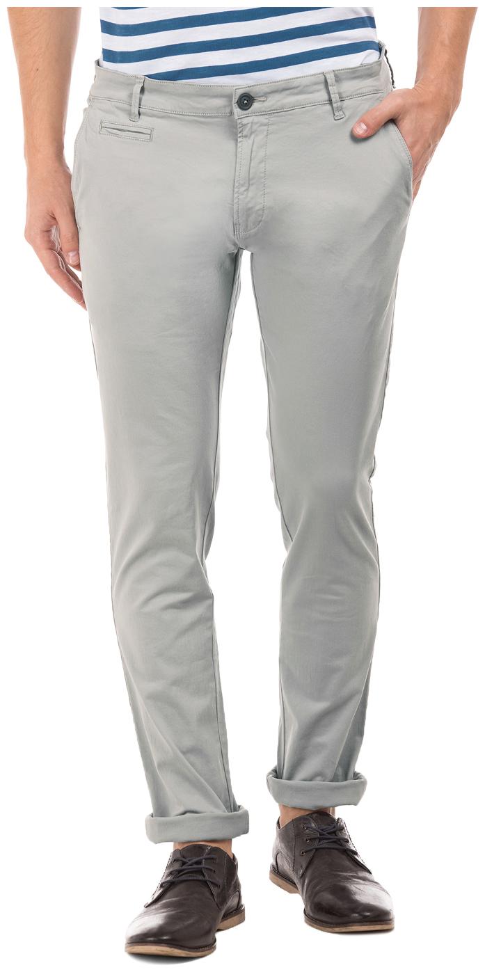 

Aeropostale Men Grey Solid Slim fit Regular trousers