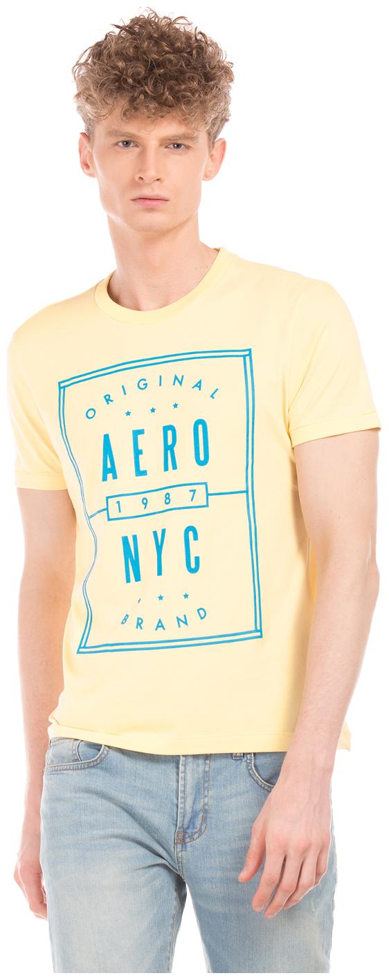

Aeropostale Men Yellow Regular fit Cotton Round neck T-Shirt - Pack Of 1