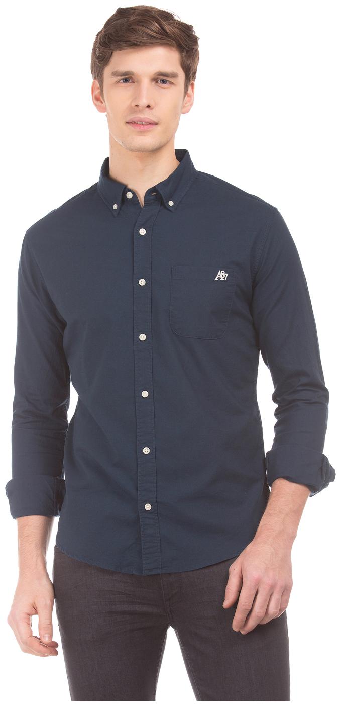 

Aeropostale Men Blue Solid Slim Fit Casual Shirt