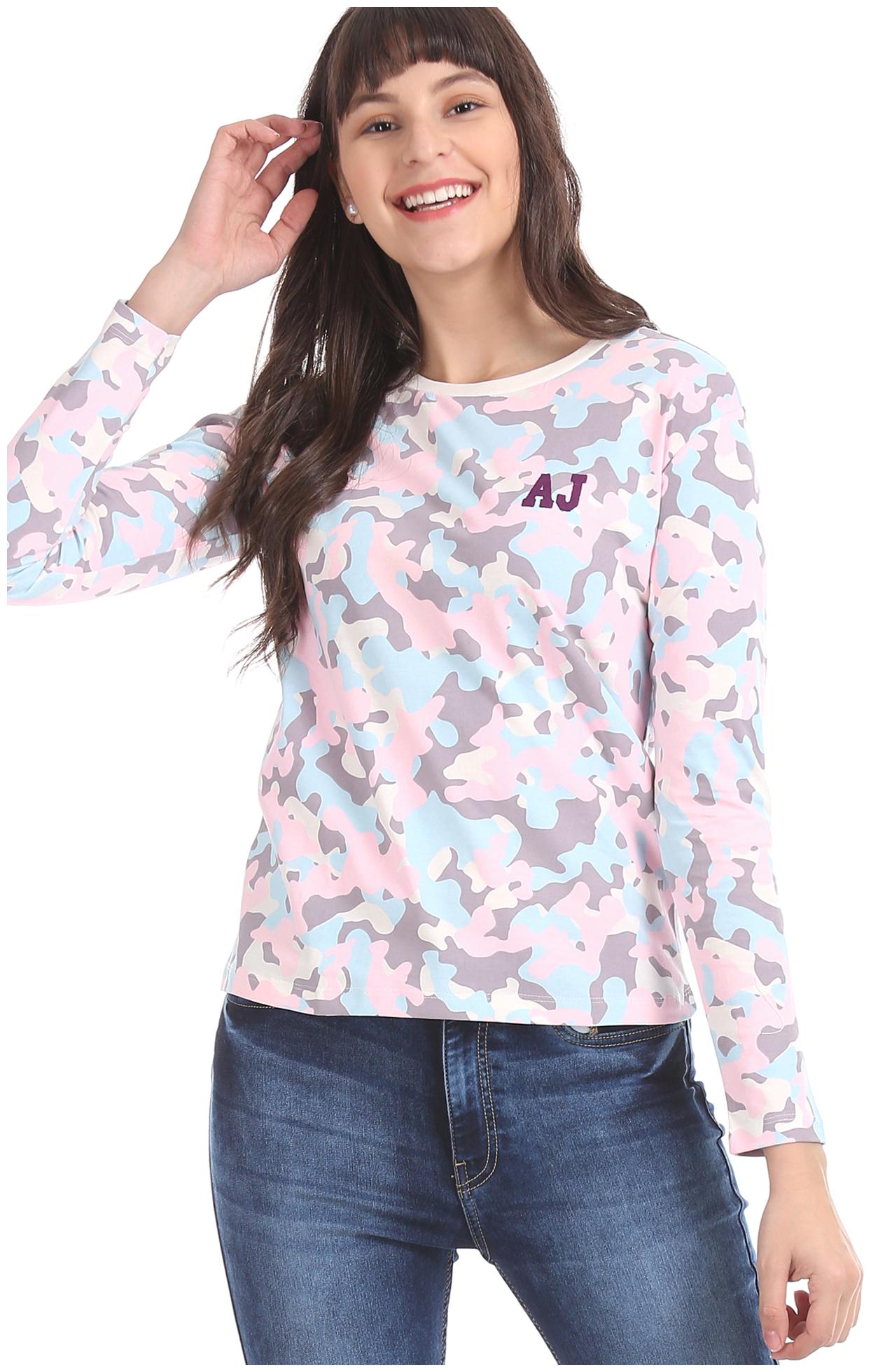 

Aeropostale Women Multi Regular fit Round neck Cotton T shirt