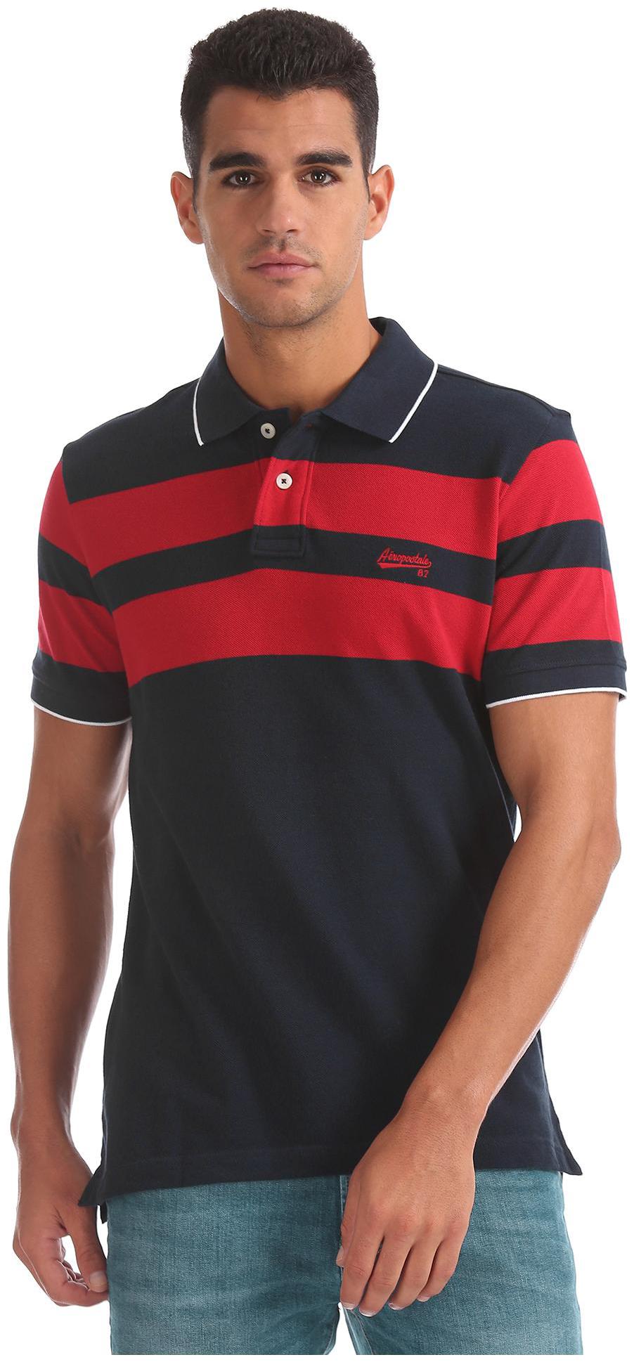 

Aeropostale Men Blue Regular fit Cotton Polo collar T-Shirt - Pack Of 1