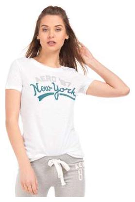 

Aeropostale Women White Regular fit Round neck Viscose rayon Tank top