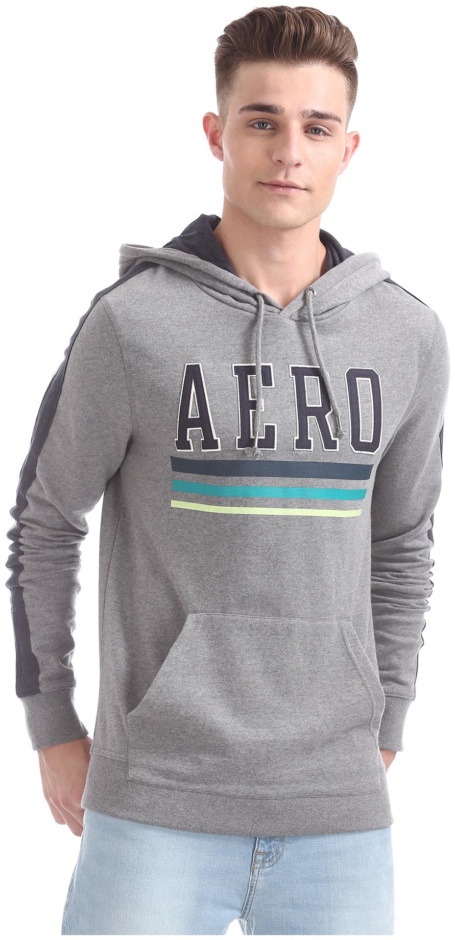 

Aeropostale Men Grey Round neck Hoodie