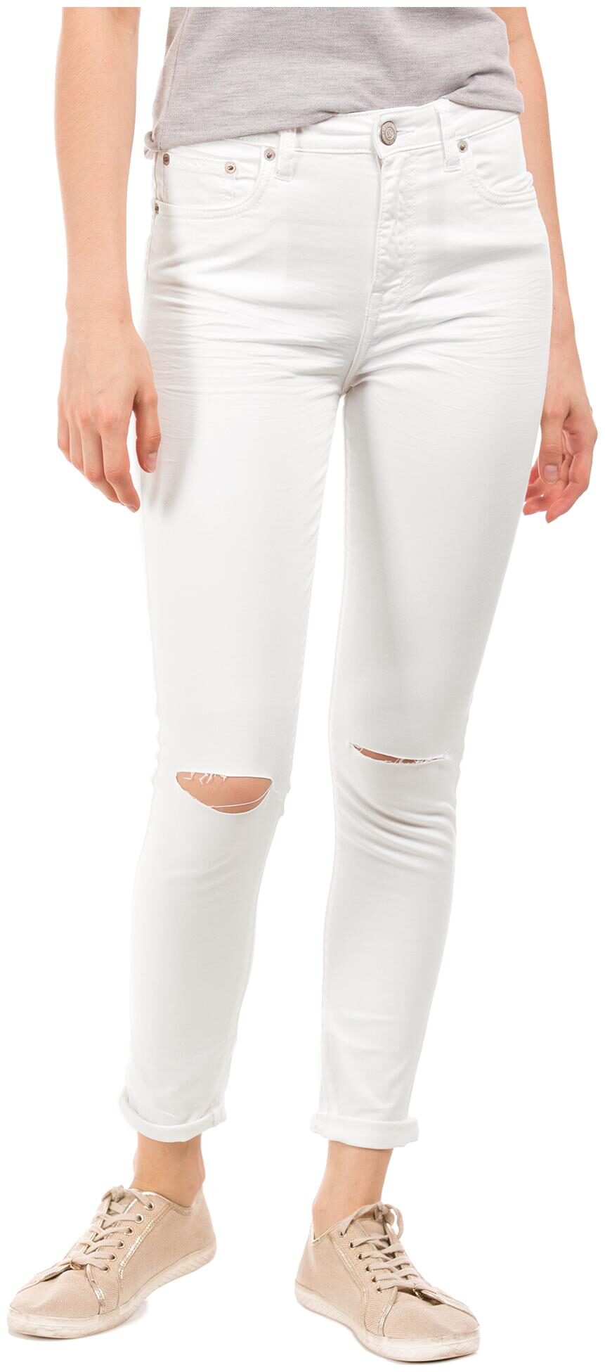 

Aeropostale Women White Regular fit Regular trousers
