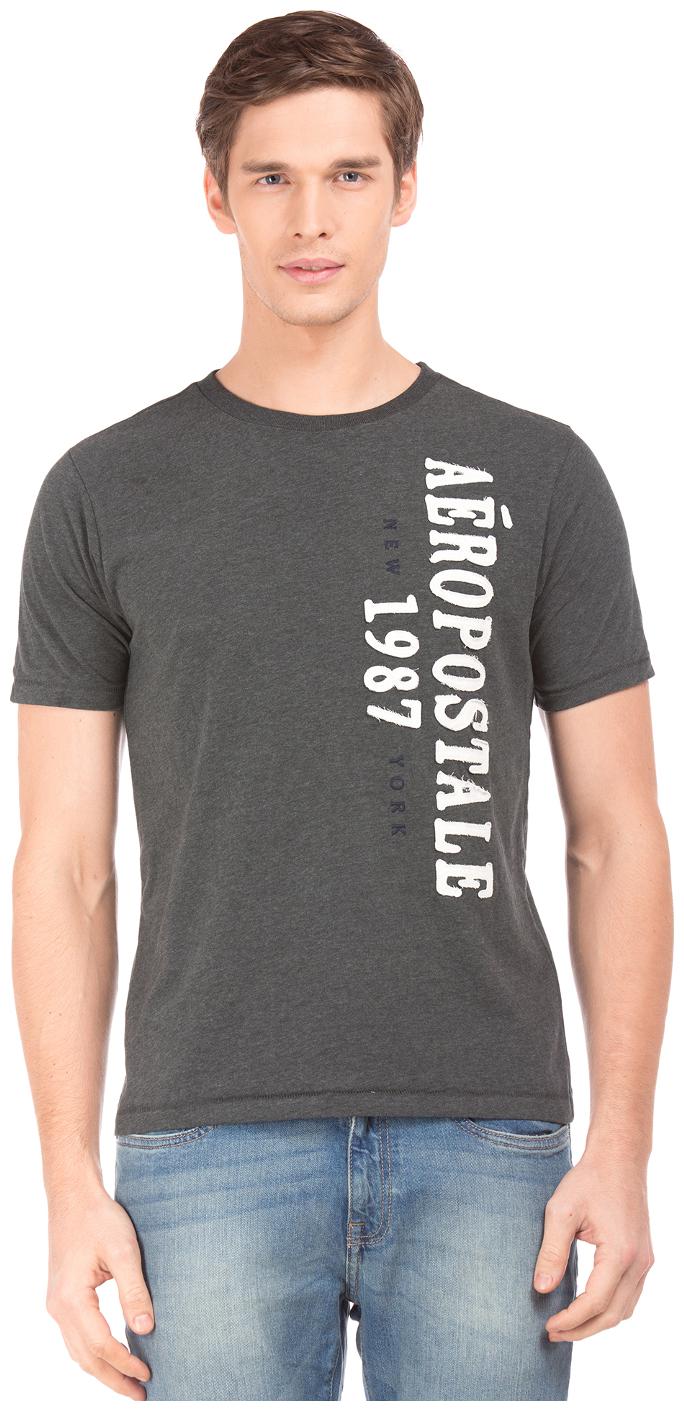 

Aeropostale Men Grey Regular fit Cotton Round neck T-Shirt - Pack Of 1