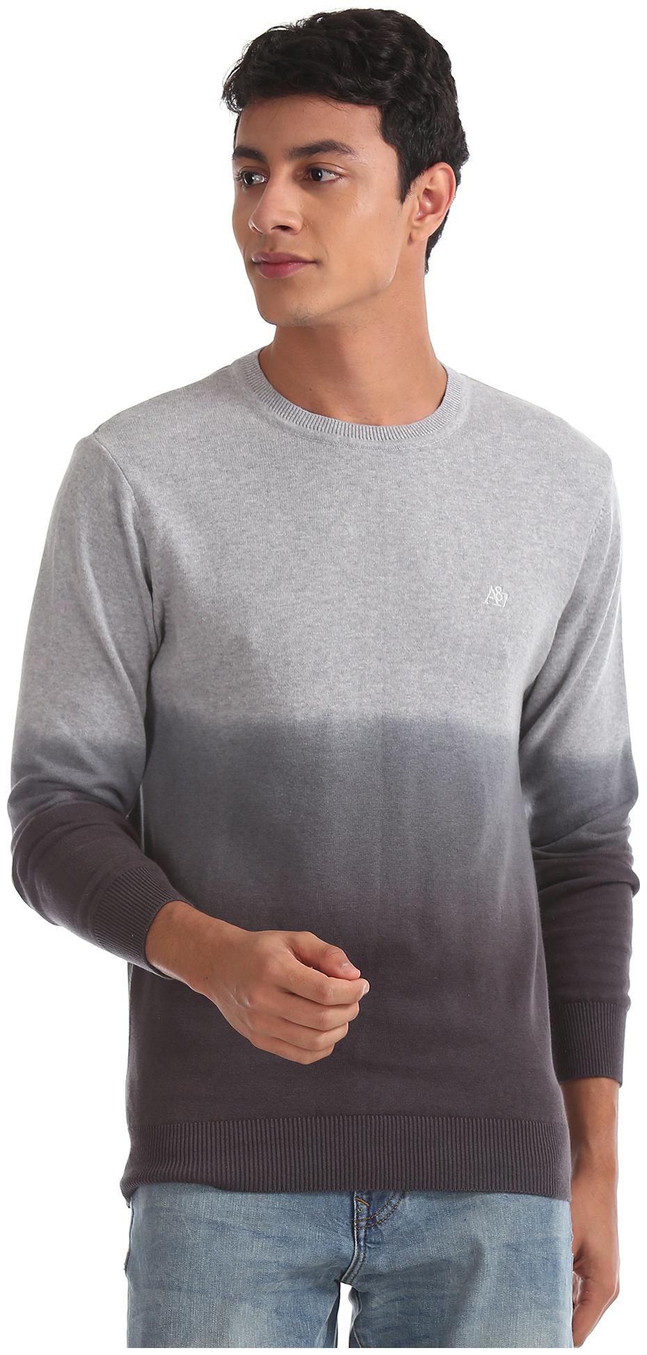 

Aeropostale Men Grey Round neck Pullover