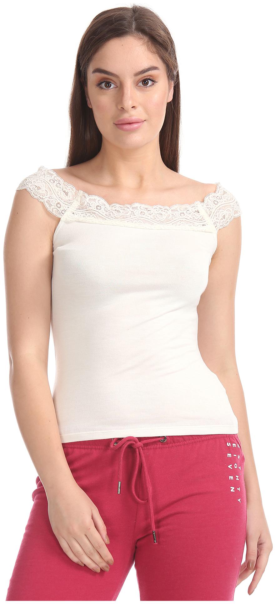 

Aeropostale Women Solid Regular top - White