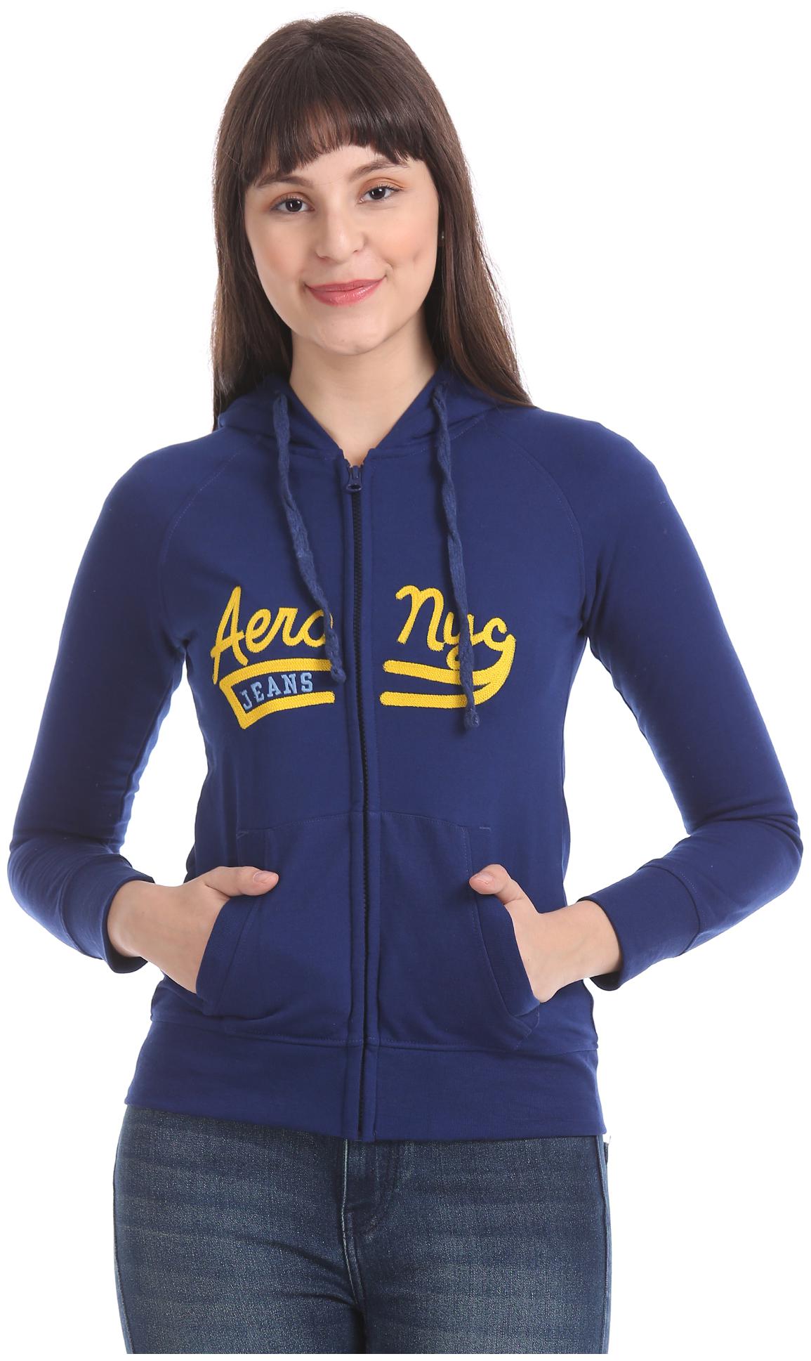 

Aeropostale Women Printed Sweatshirt - Blue