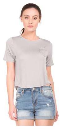 

Aeropostale Women Striped Regular top - Grey