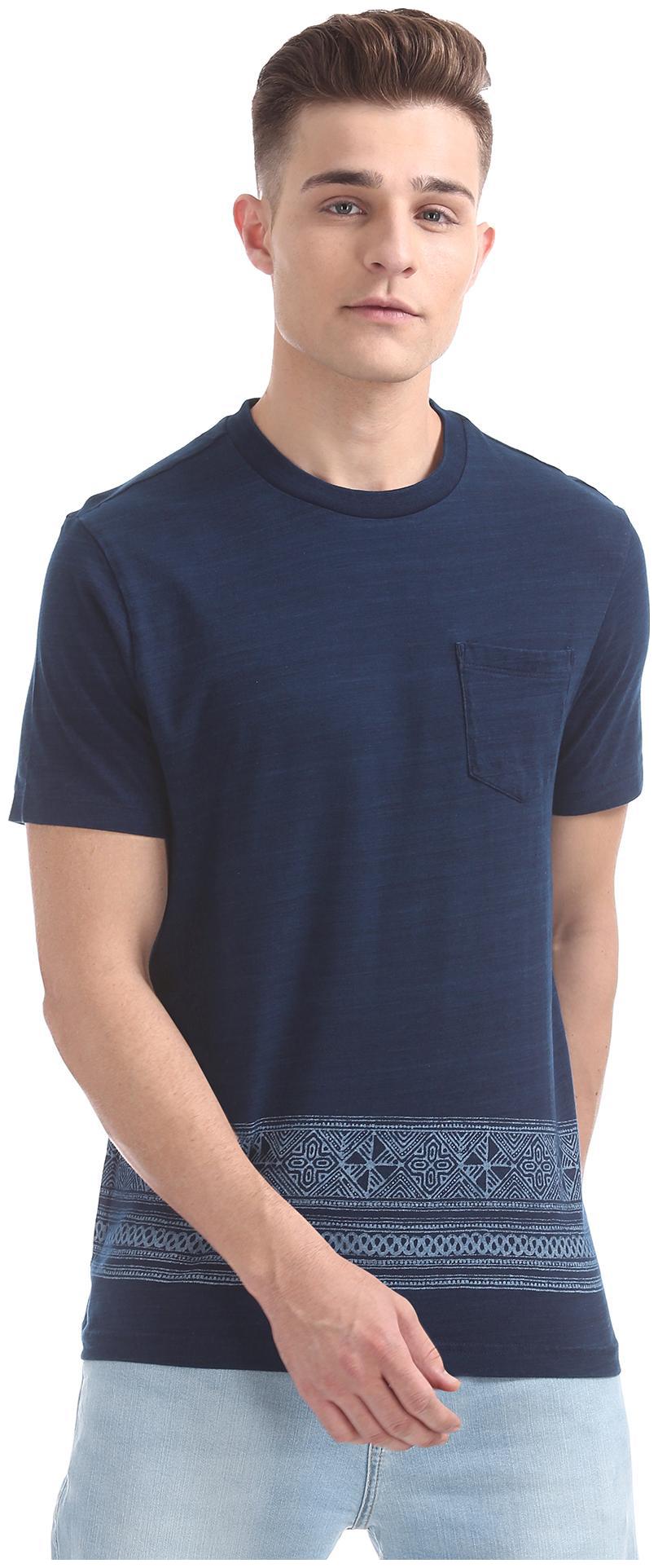 

Aeropostale Men Blue Regular fit Cotton Round neck T-Shirt - Pack Of 1