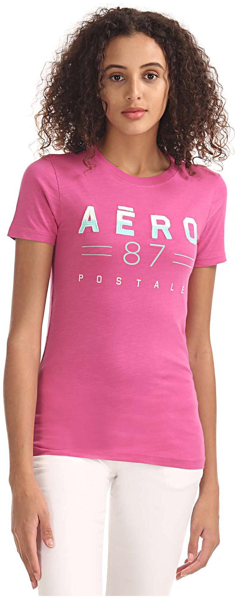 

Aeropostale Women Pink Regular fit Round neck Blended Tank top