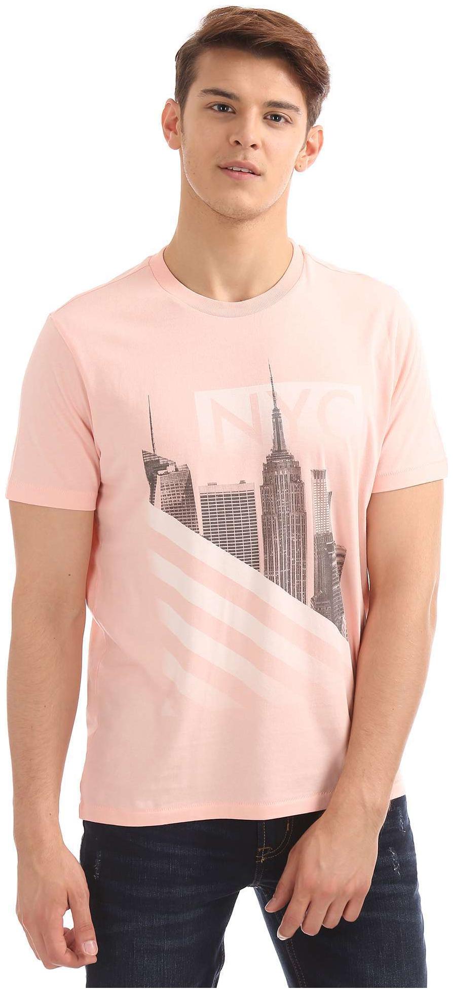 

Aeropostale Men Pink Regular fit Cotton Mandarin collar T-Shirt - Pack Of 1