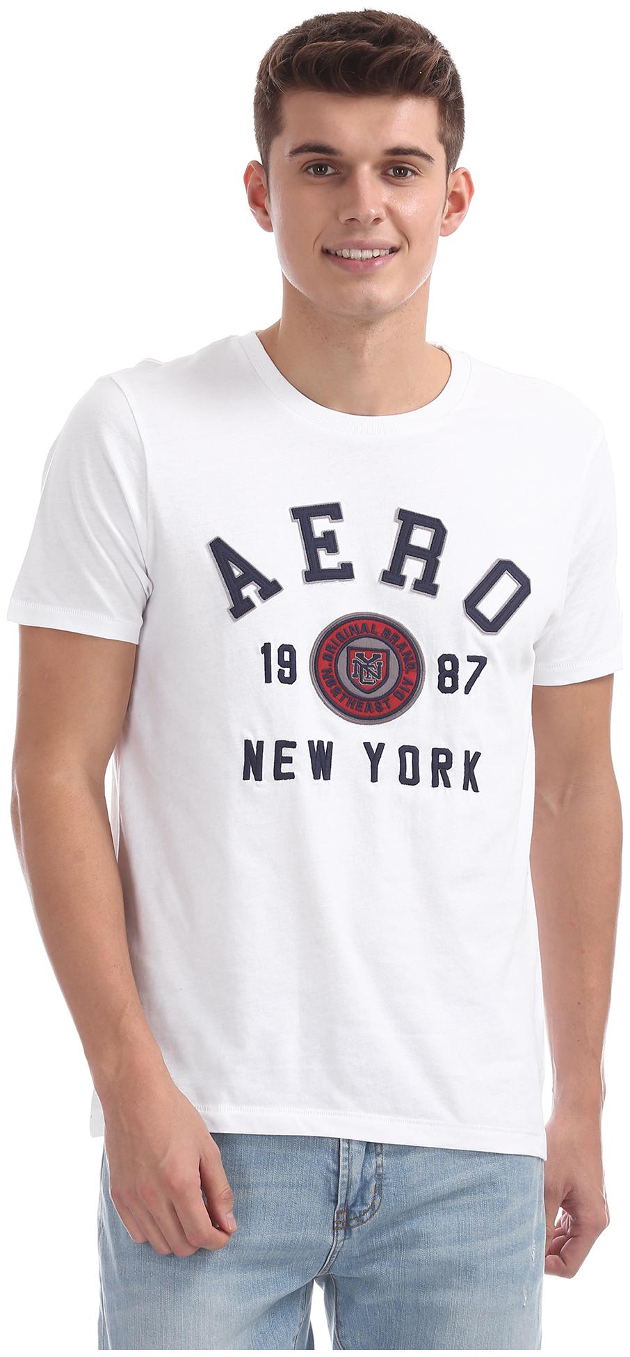 

Aeropostale Men White Regular fit Cotton Round neck T-Shirt - Pack Of 1
