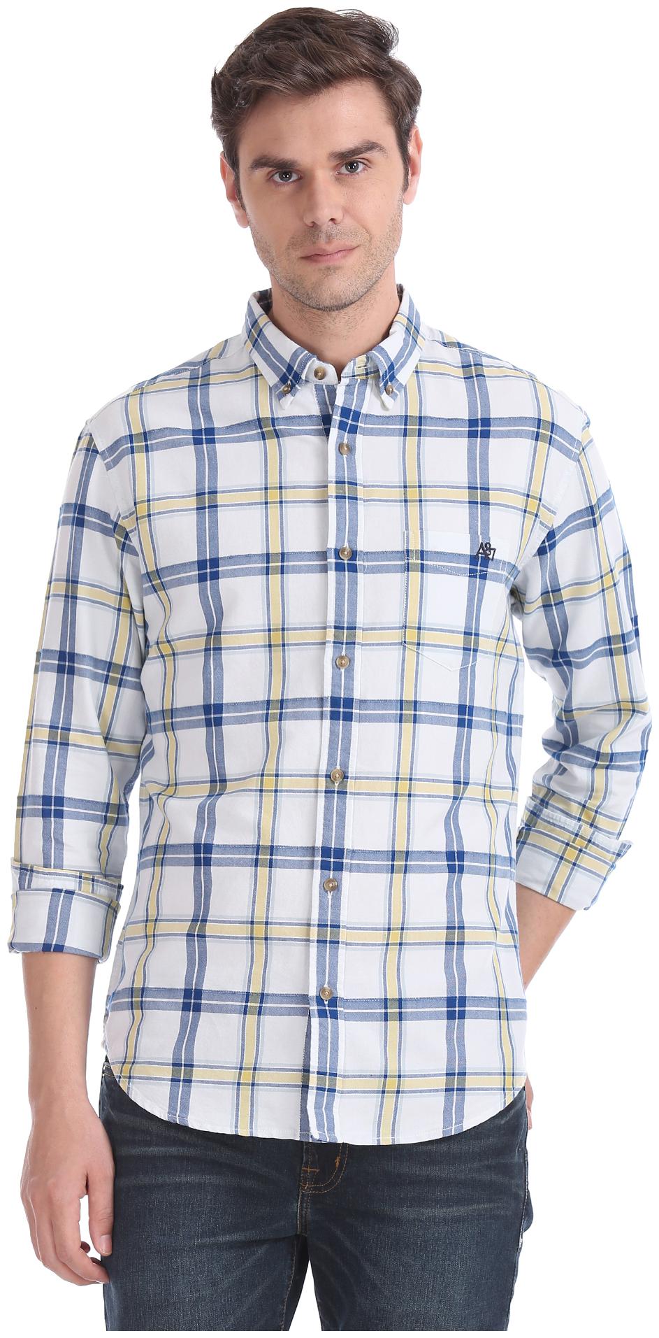 

Aeropostale Men Multi Checked Slim Fit Casual Shirt