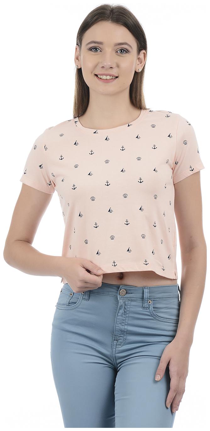 

Aeropostale Women Pink Regular fit Round neck Cotton T shirt