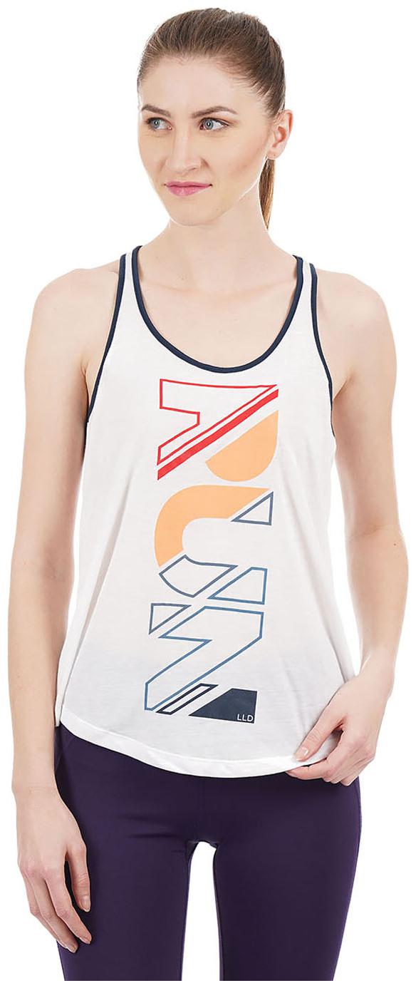 

Aeropostale Women White Body fit U neck Polyester Tank top