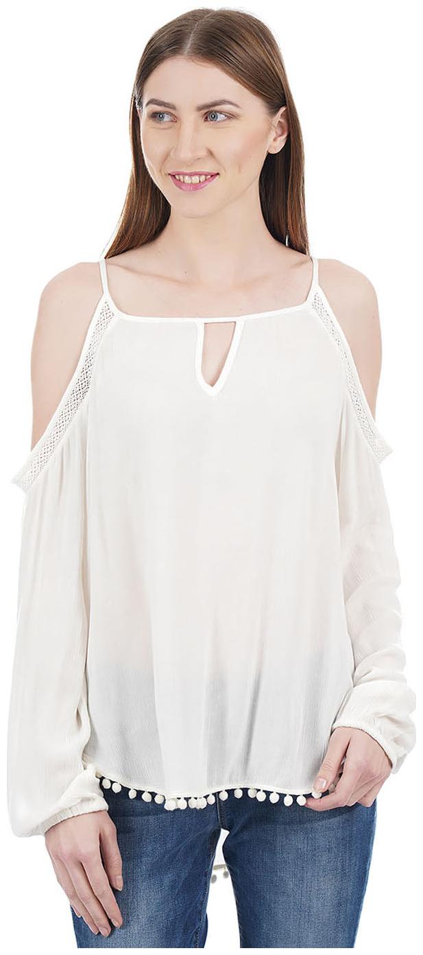 

Aeropostale Women Solid Regular top - White