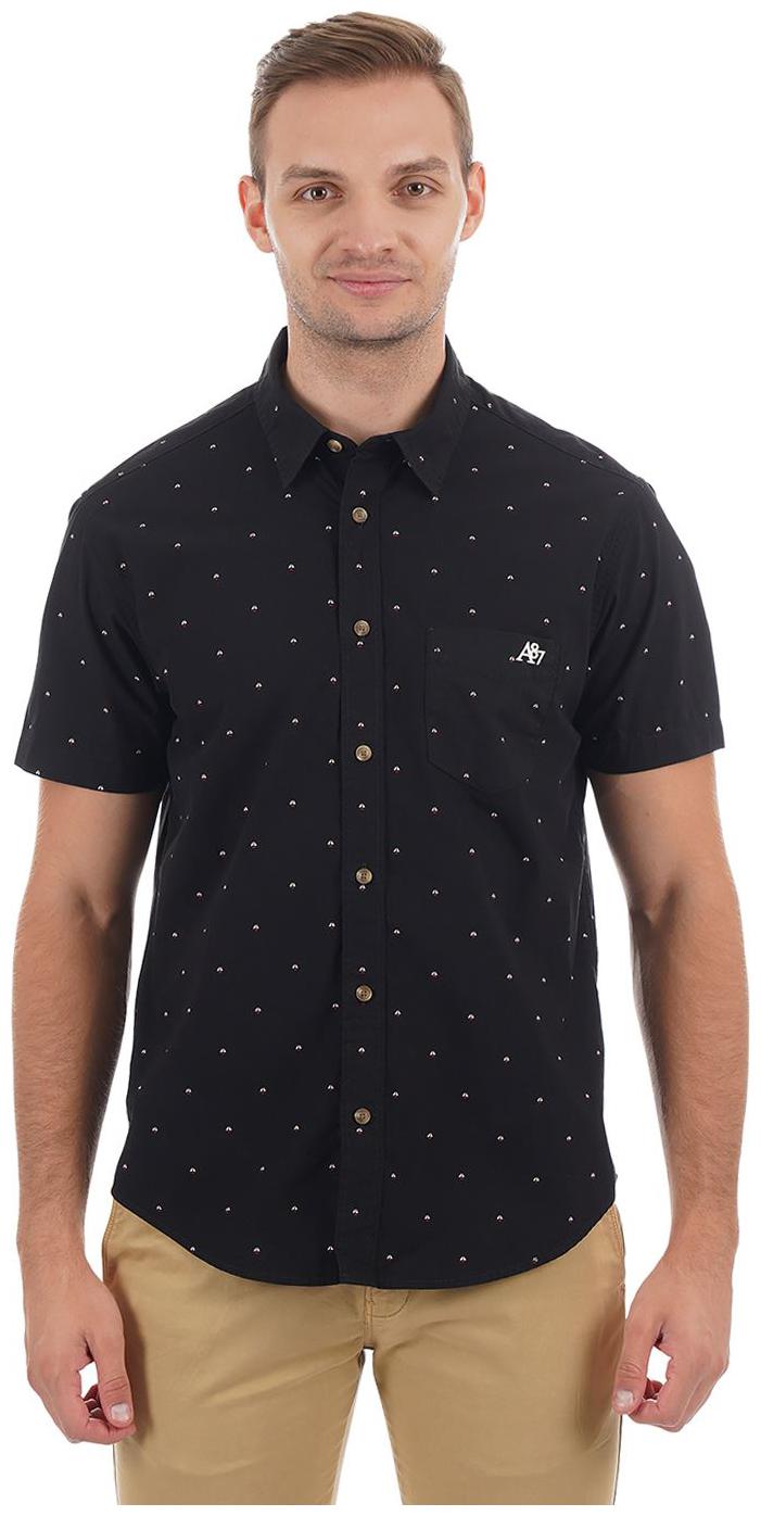 

Aeropostale Men Black Printed Slim Fit Casual Shirt