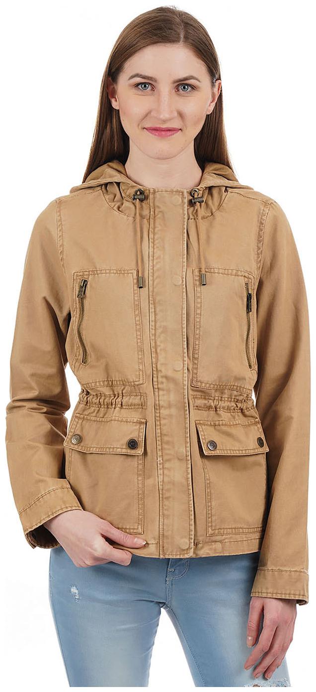 

Aeropostale Women Solid Parka Jacket - Brown