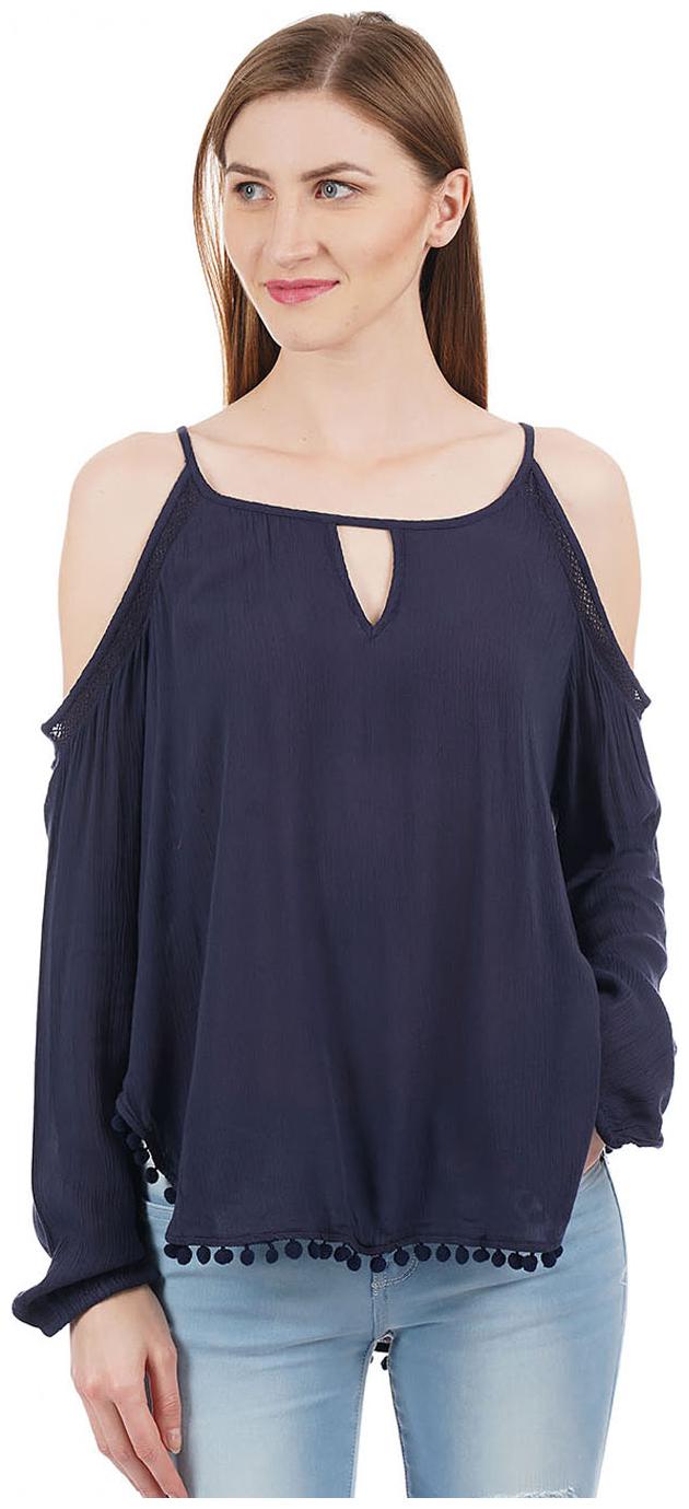 

Aeropostale Women Solid Regular top - Blue