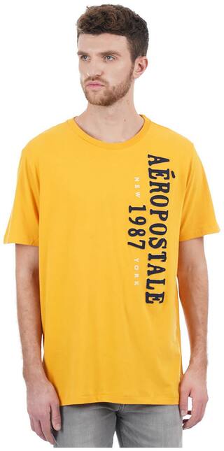 Aeropostale Men Yellow T-Shirt