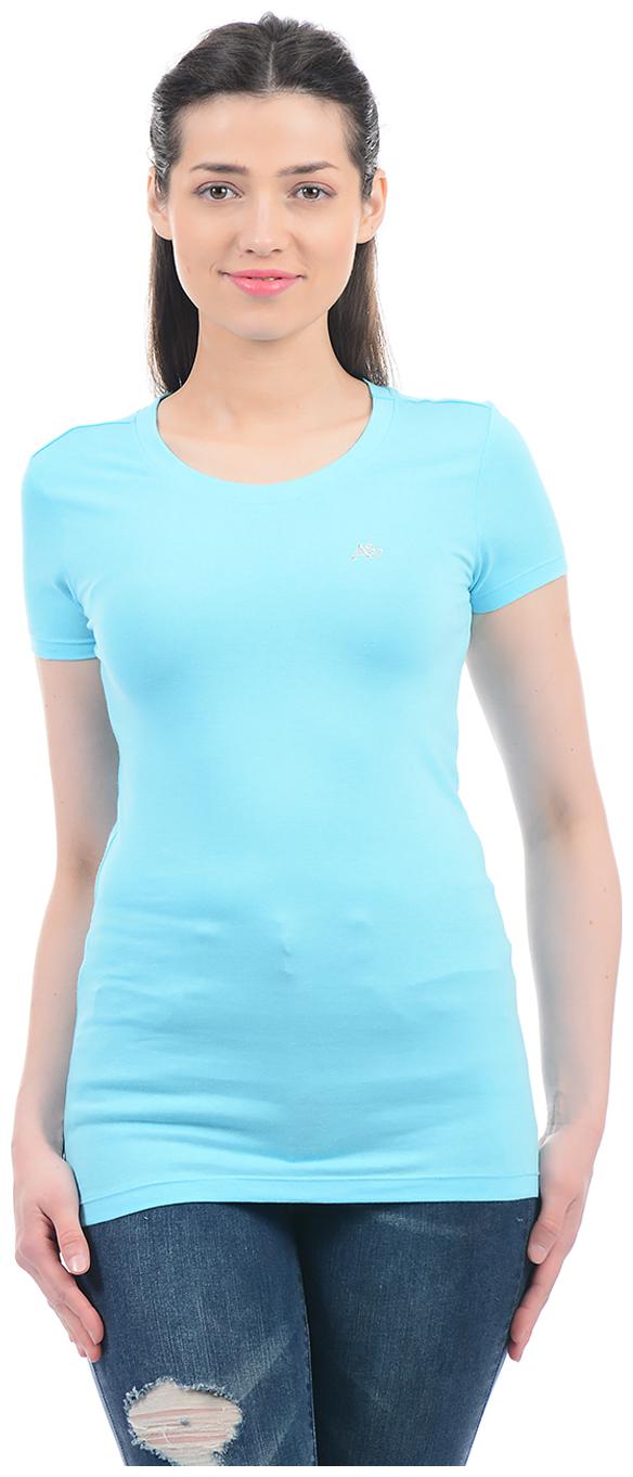 

Aeropostale Women Blue Regular fit Round neck Cotton T shirt
