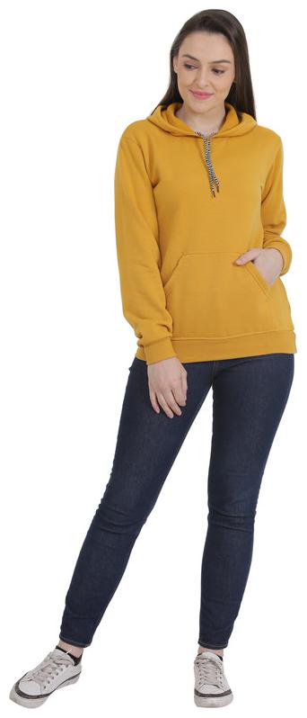 

AF Affair Women Solid Hoodie - Yellow