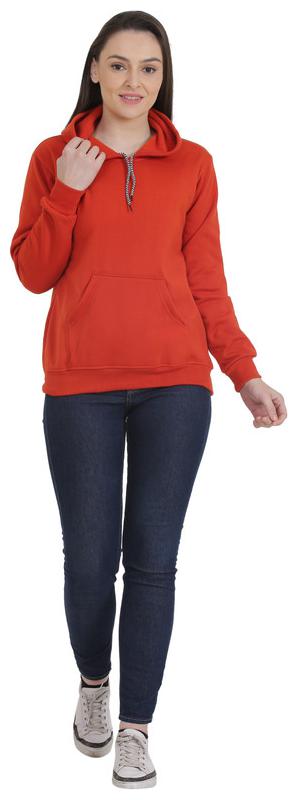 

AF Affair Women Solid Hoodie - Orange