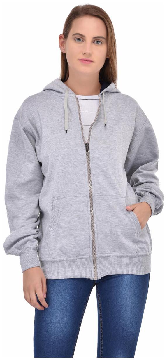

Ansh Fashion Wear Women Solid Sweatshirt - Grey