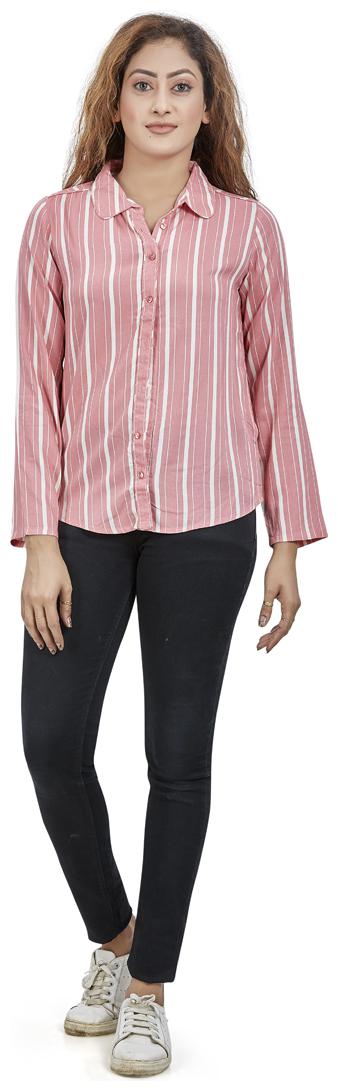 

Agozzy Women Printed Regular top - Pink