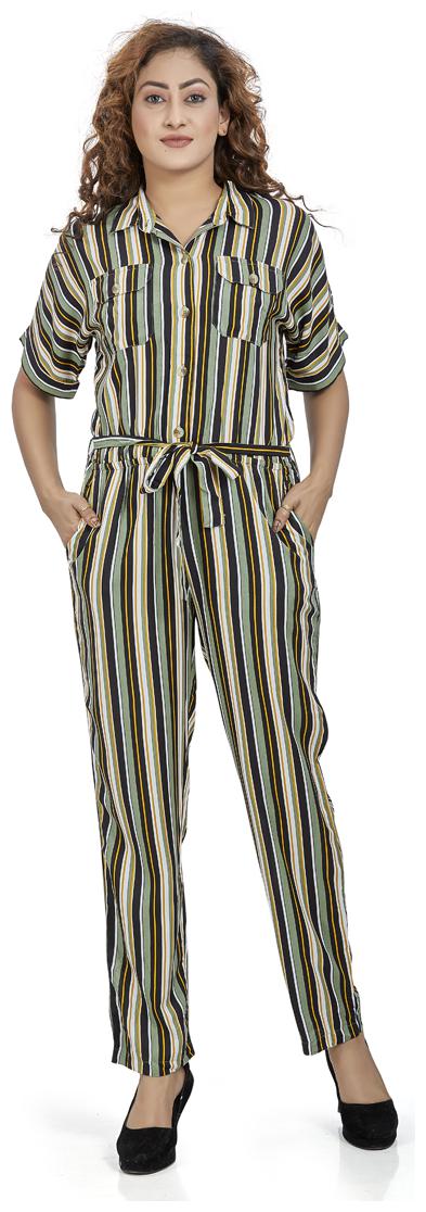 

Agozzy Striped Jumpsuit - Multi