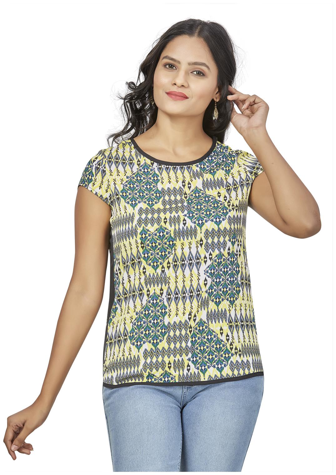 

Agozzy Women Printed Regular top - Multi
