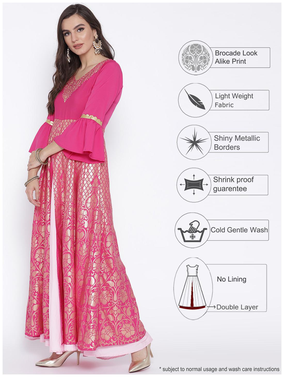 

Ahalyaa Double Layered Party Wrear Anarkali Dress
