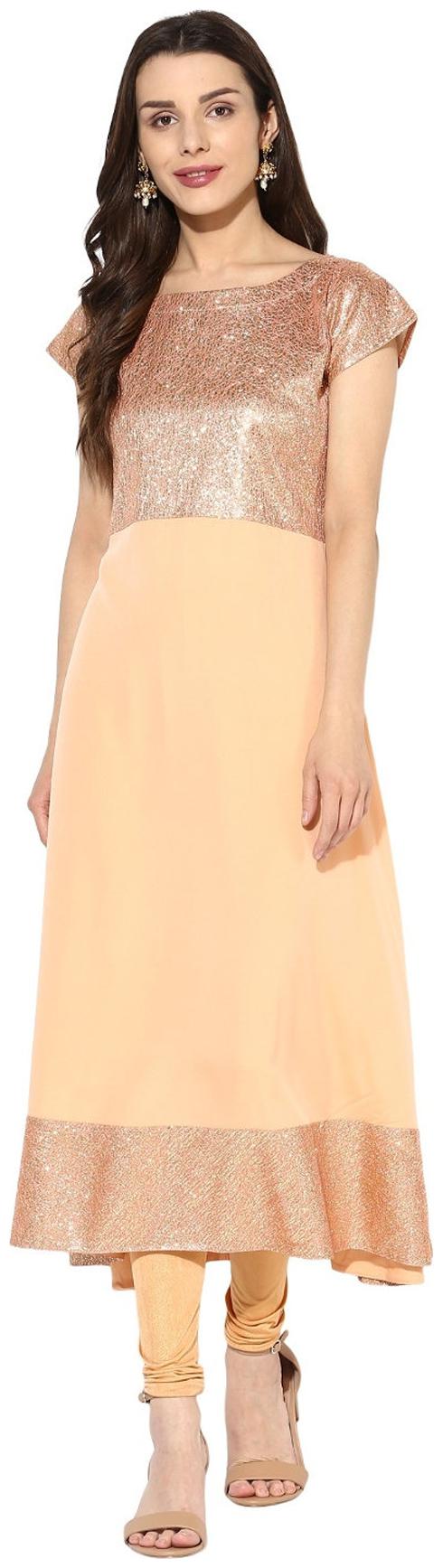 

Ahalyaa Women Orange Solid Anarkali Kurta
