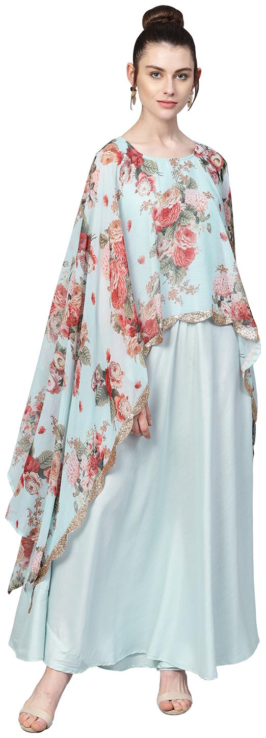 

Ahalyaa Women Polyester Blue Kurta