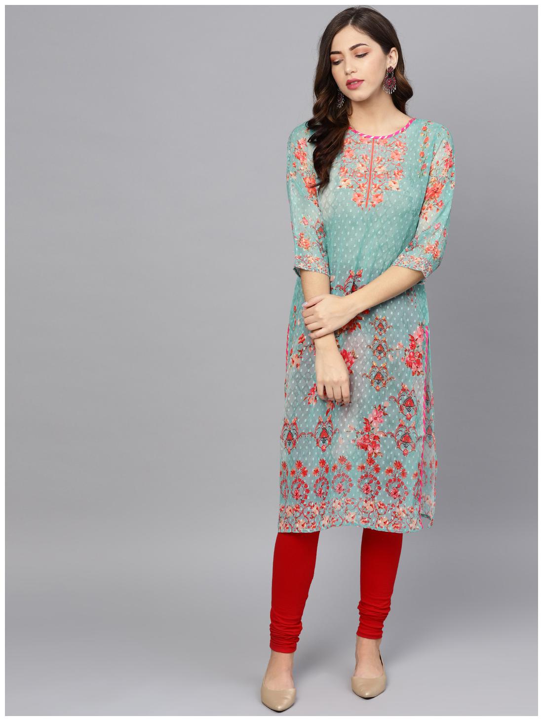 

Ahalyaa Women Multi Printed Straight Kurta