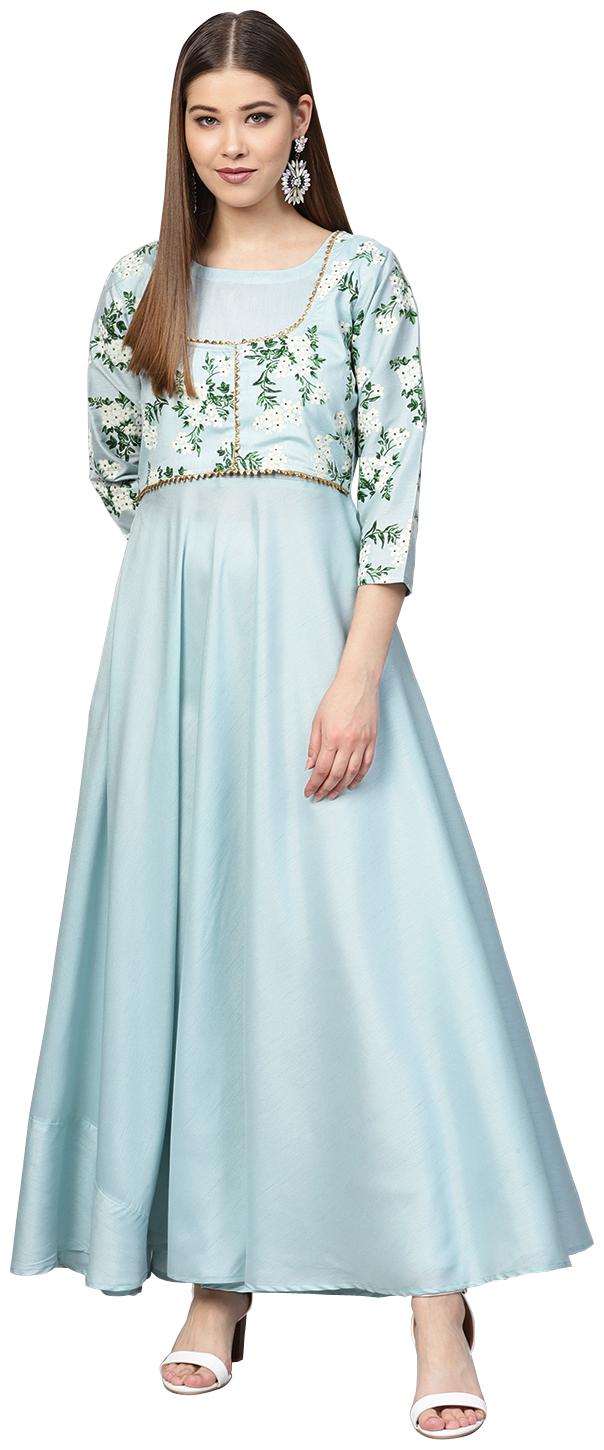 

Ahalyaa Women Polyester Blue Kurta