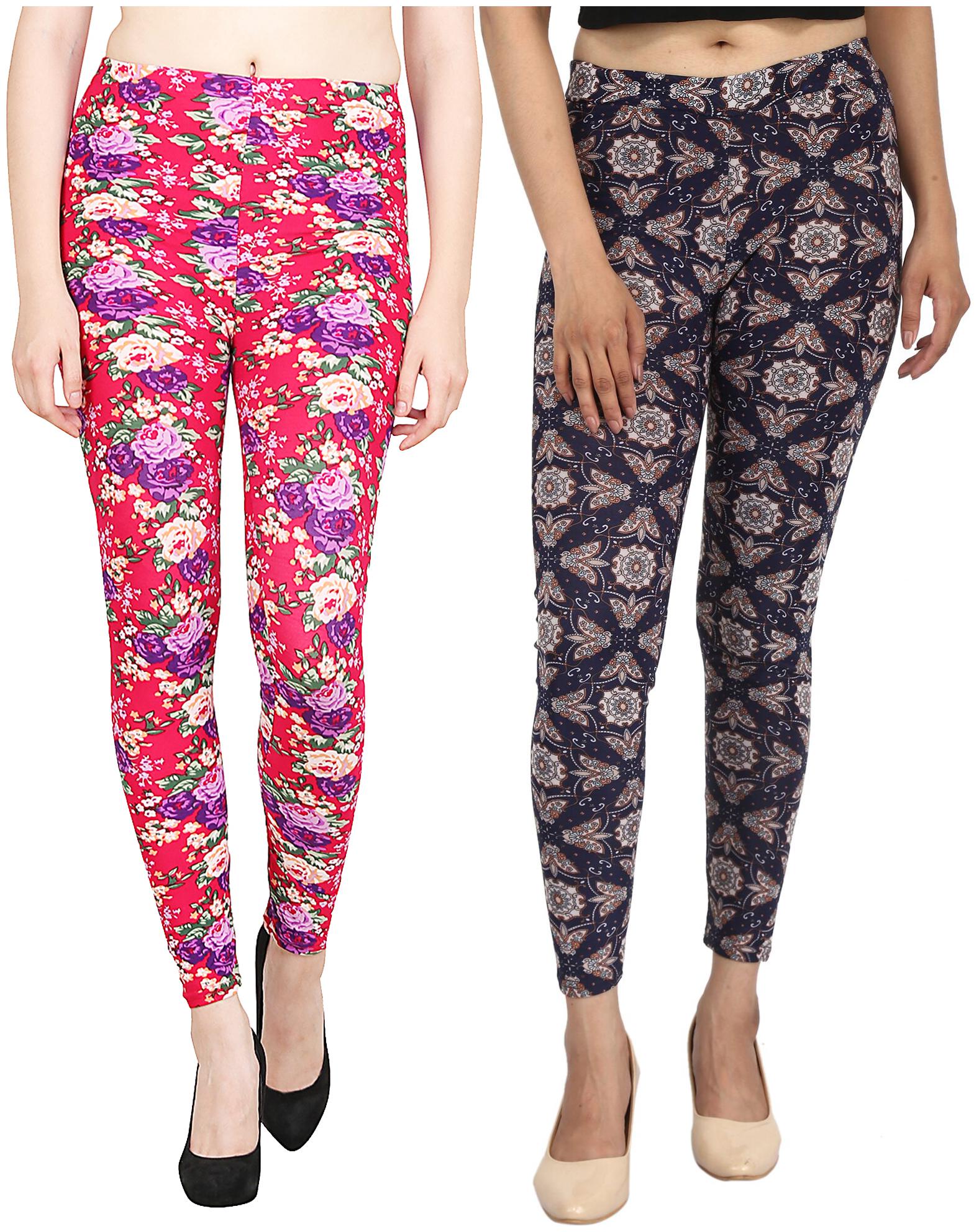

Airya Women s Polyester Ankle Length Leggings (Pack of 2) (Multicolor)