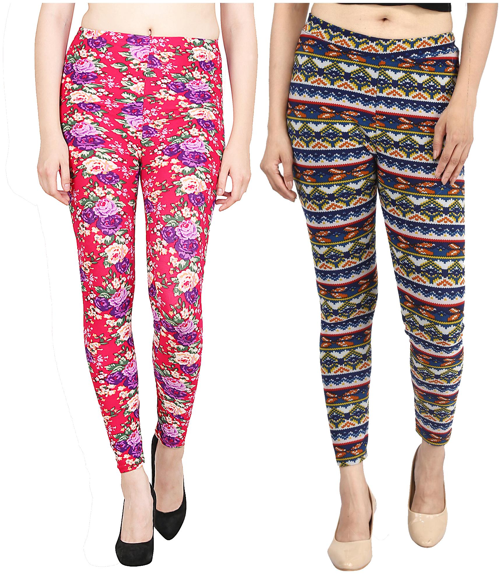 

Airya Women s Polyester Ankle Length Leggings (Pack of 2) (Multicolor)
