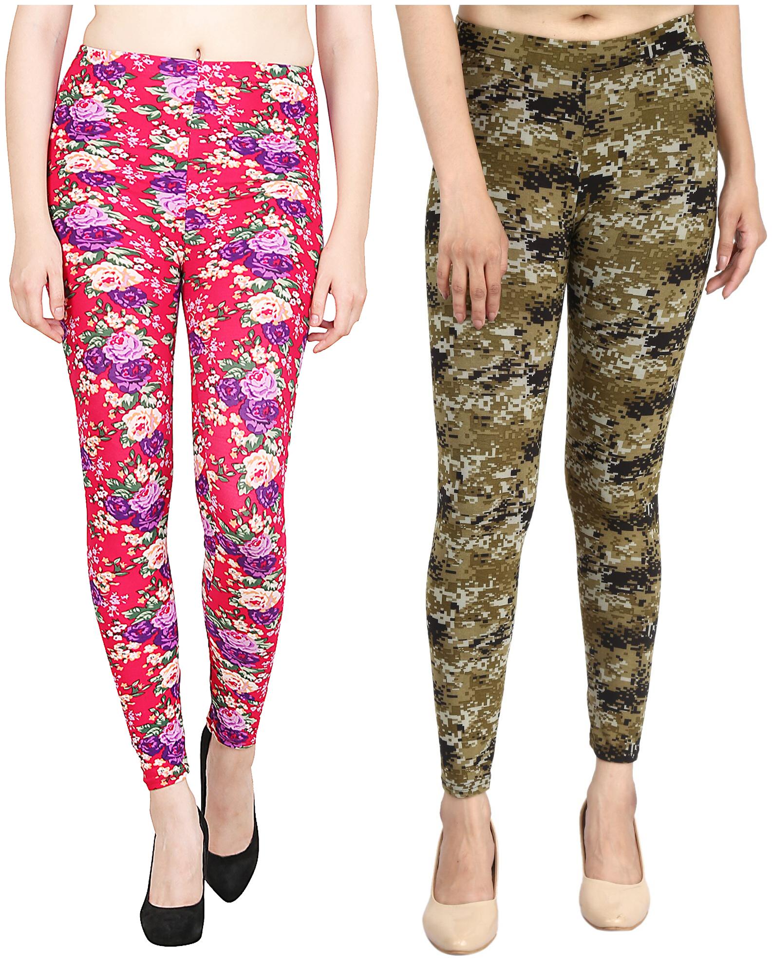 

Airya Women s Polyester Ankle Length Leggings (Pack of 2) (Multicolor)