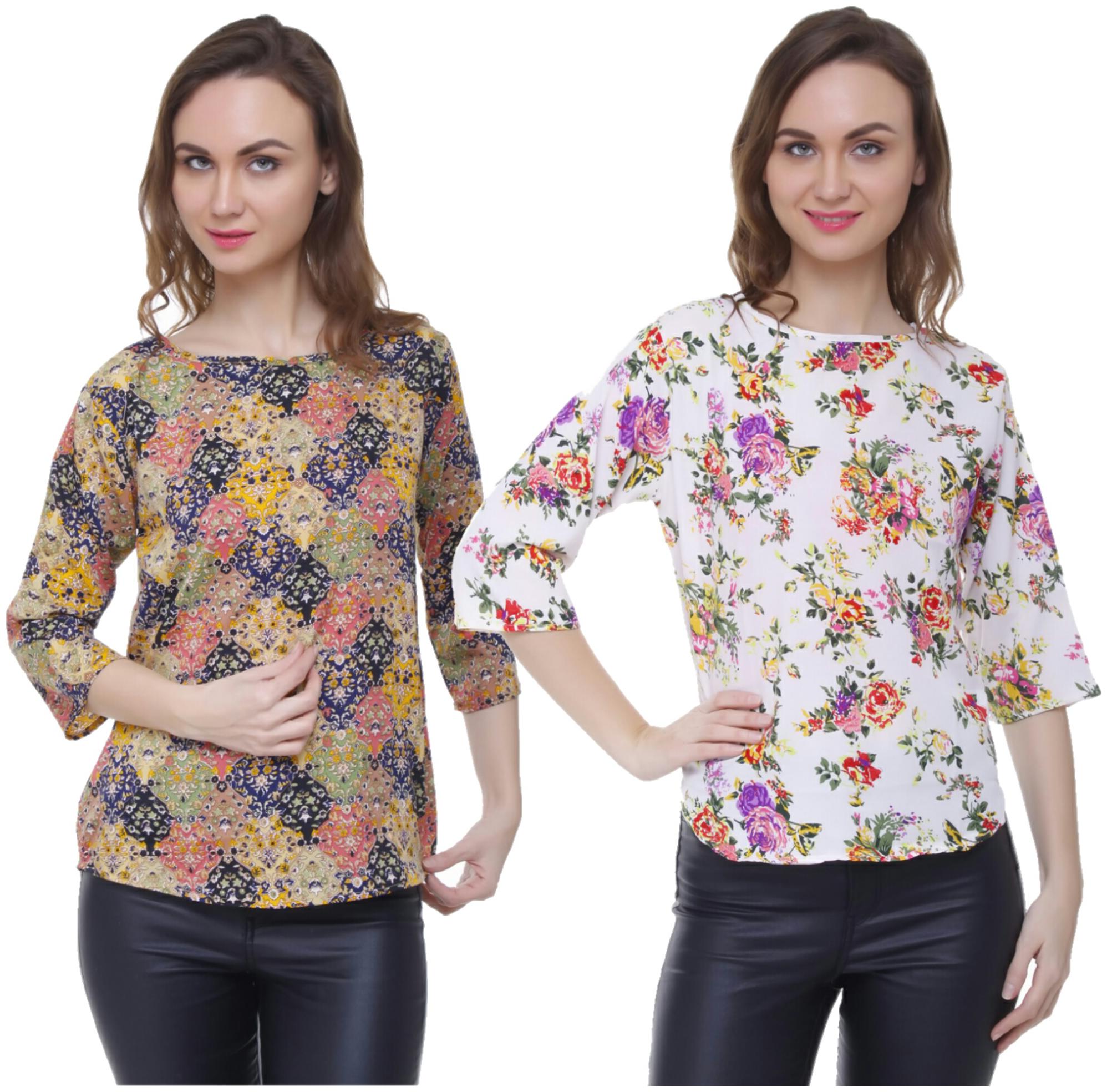 

AISA FASHION Women Printed Regular top - Multi