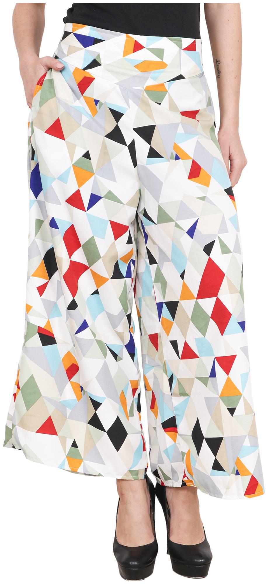 

AISA FASHION Multi Printed Flared Palazzo
