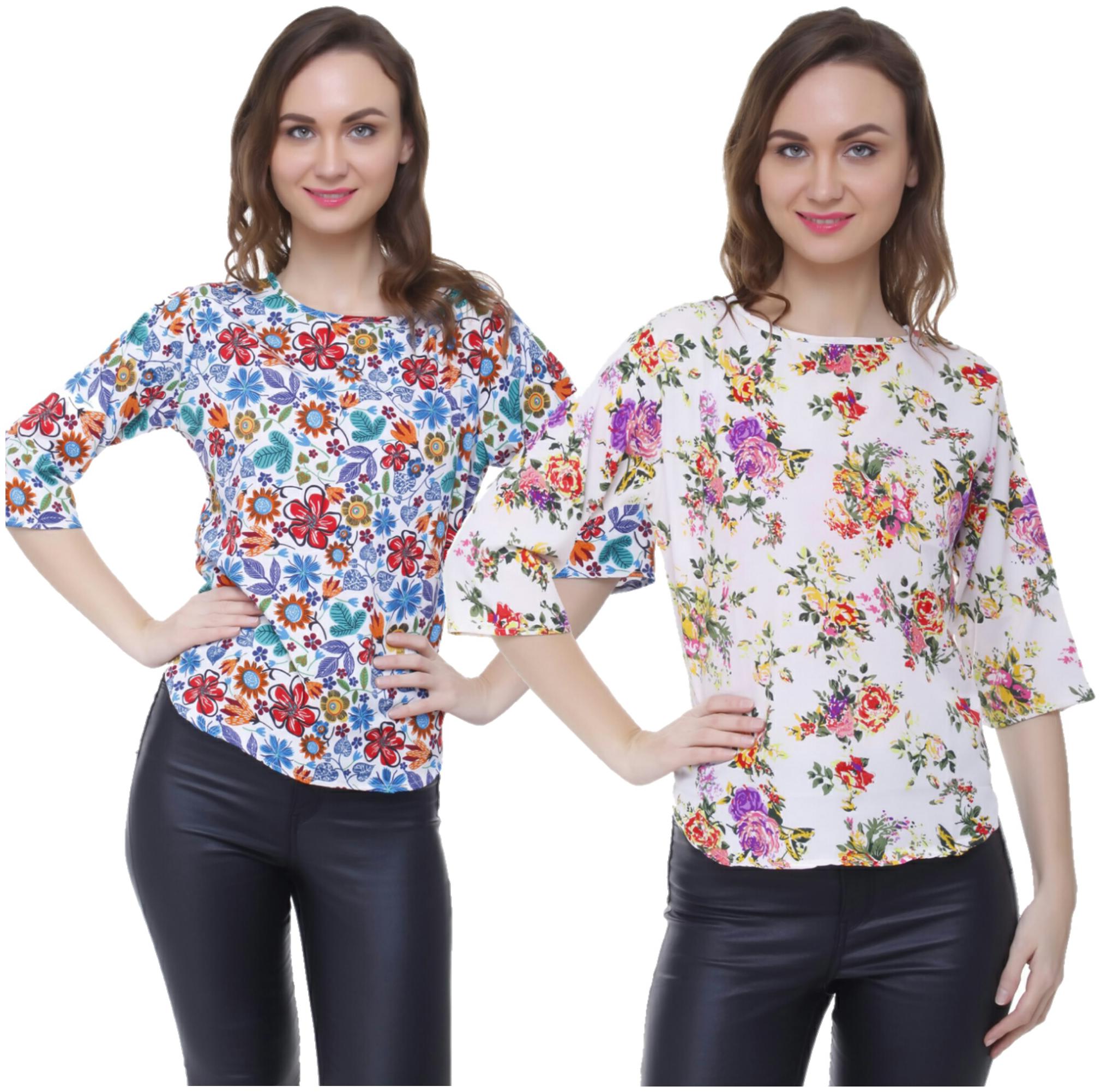 

AISA FASHION Women Printed Regular top - Purple