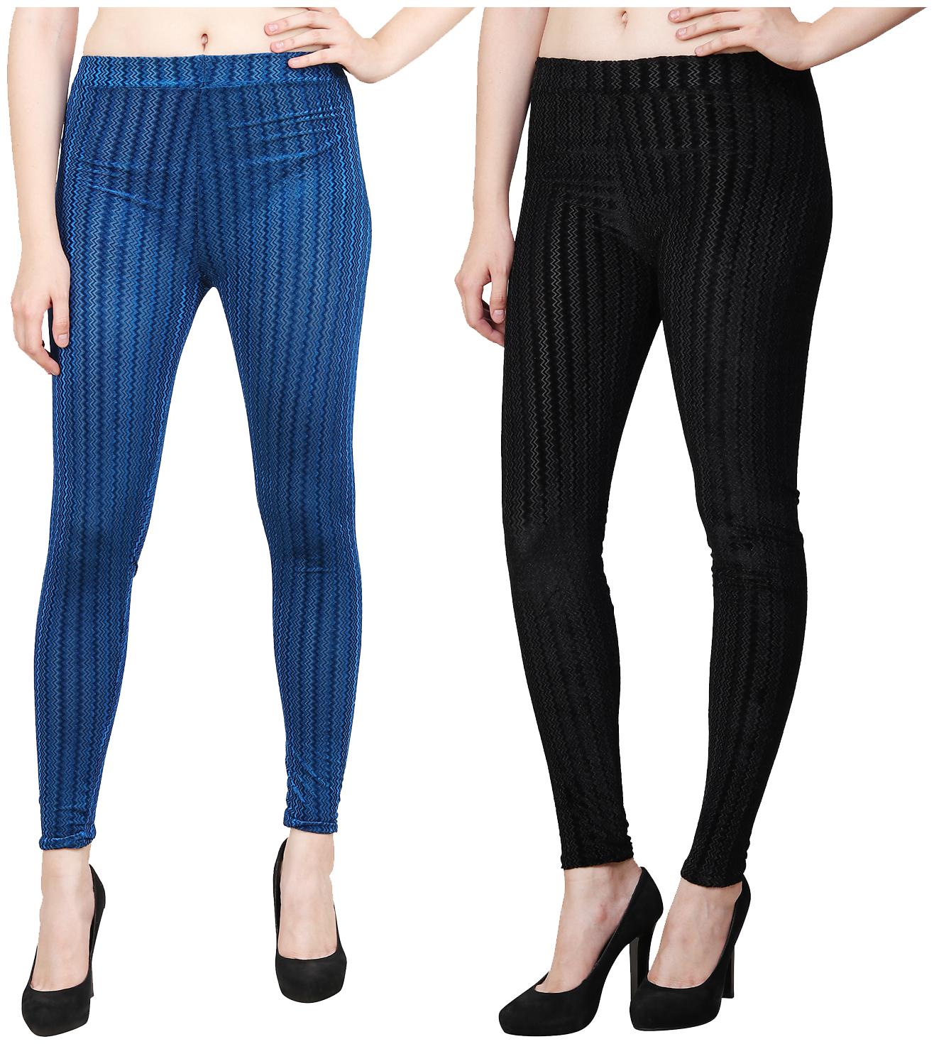 

Aiyra Women Blue Black Skinny fit Jegging