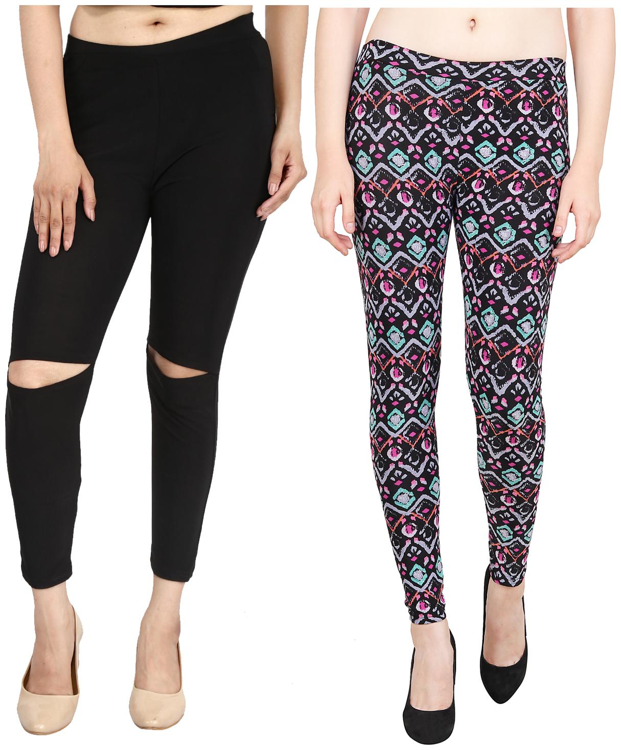 

Aiyra Women s Blended Printed Legging - Multi