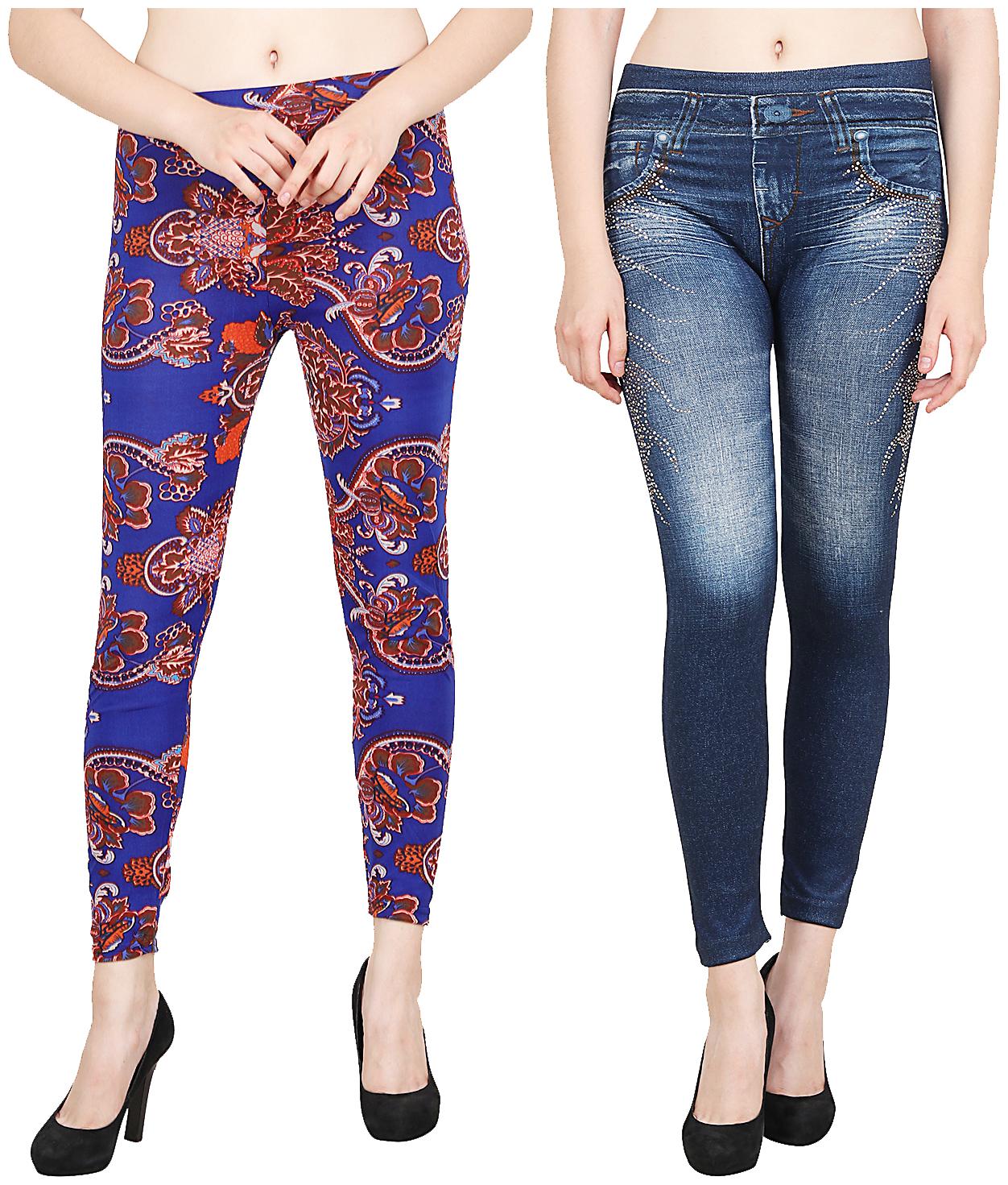 

Aiyra Women Blue Brown Skinny fit Jegging Jeans