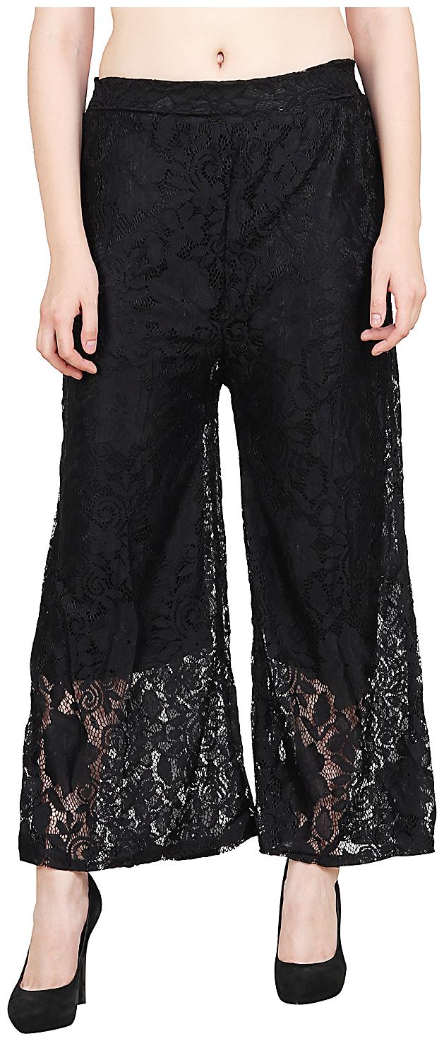 

Aiyra Women Lace Palazzo Black