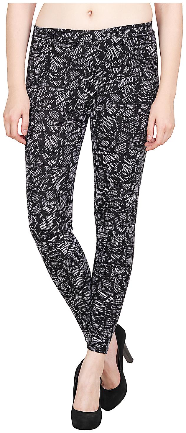 

Aiyra Women Polyester Printed Legging Grey Black