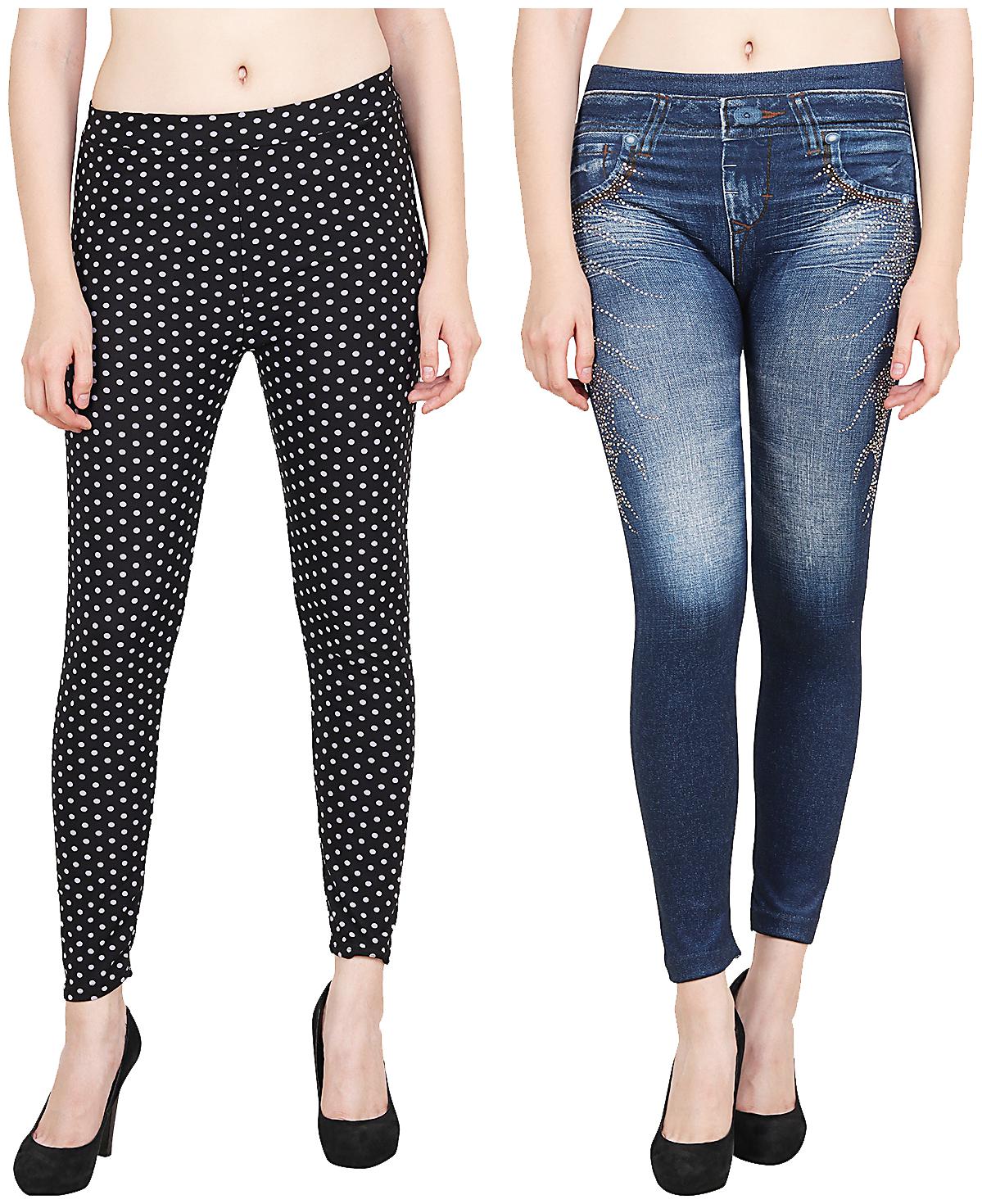 

Aiyra Women Black Blue Skinny fit Jegging Jeans